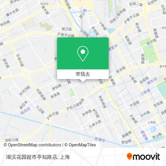 湖滨花园超市亭知路店地图