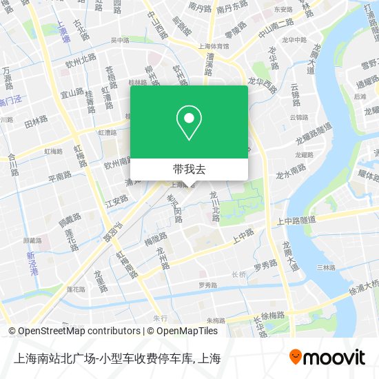 上海南站北广场-小型车收费停车库地图