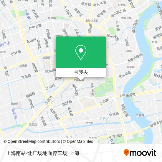 上海南站-北广场地面停车场地图
