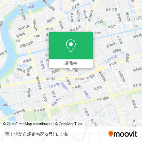 宝丰轻纺市场窗帘区-2号门地图