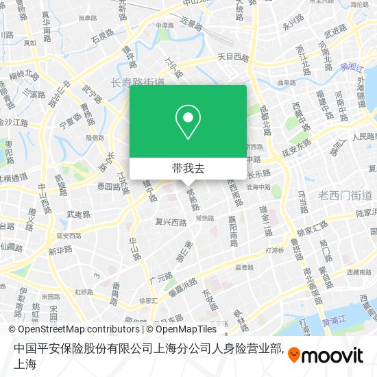 中国平安保险股份有限公司上海分公司人身险营业部地图