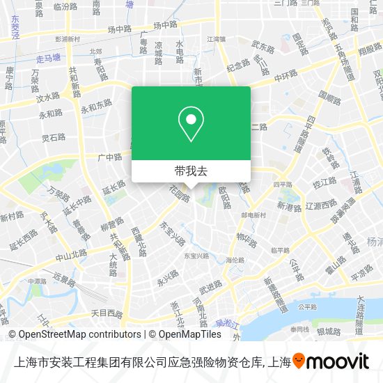 上海市安装工程集团有限公司应急强险物资仓库地图