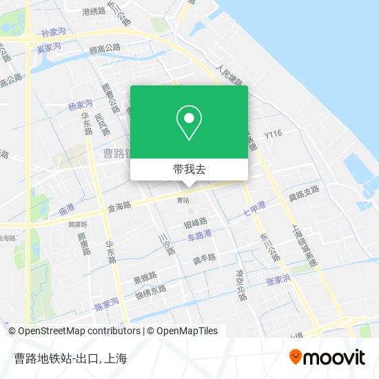 曹路地铁站-出口地图