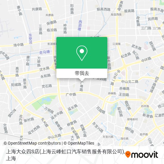 上海大众四S店(上海云峰虹口汽车销售服务有限公司)地图