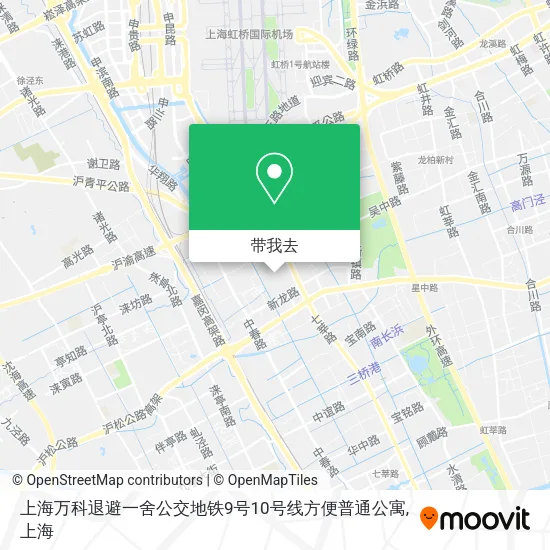 上海万科退避一舍公交地铁9号10号线方便普通公寓地图