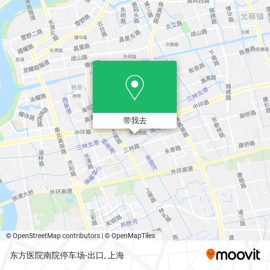 东方医院南院停车场-出口地图