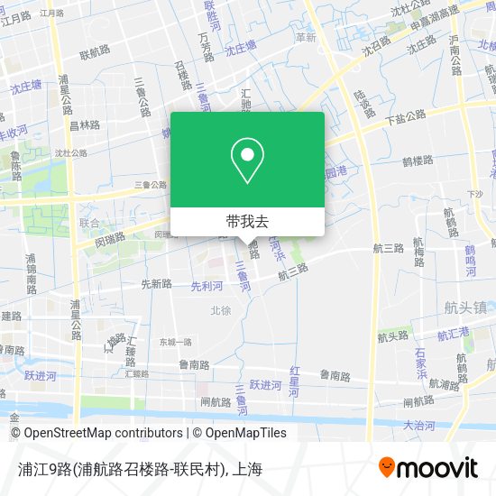 浦江9路(浦航路召楼路-联民村)地图