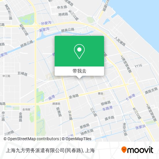 上海九方劳务派遣有限公司(民春路)地图
