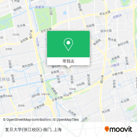 复旦大学(张江校区)-南门地图