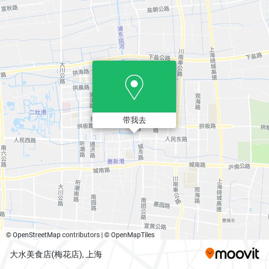 大水美食店(梅花店)地图