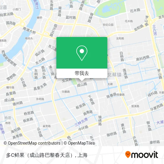 多C鲜果（成山路巴黎春天店）地图