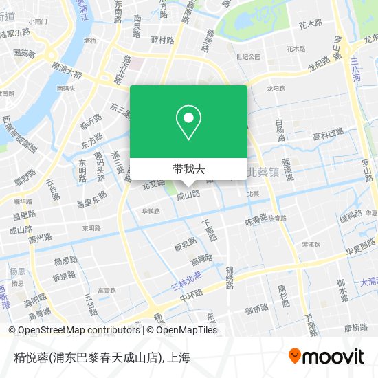 精悦蓉(浦东巴黎春天成山店)地图
