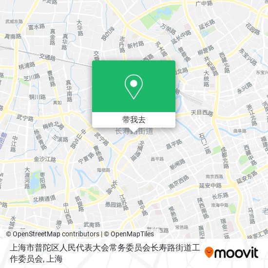 上海市普陀区人民代表大会常务委员会长寿路街道工作委员会地图