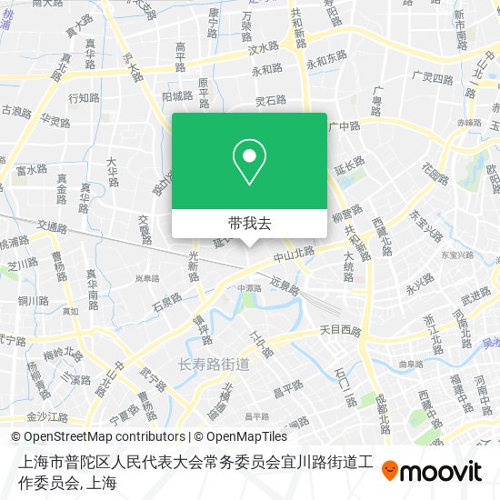 上海市普陀区人民代表大会常务委员会宜川路街道工作委员会地图