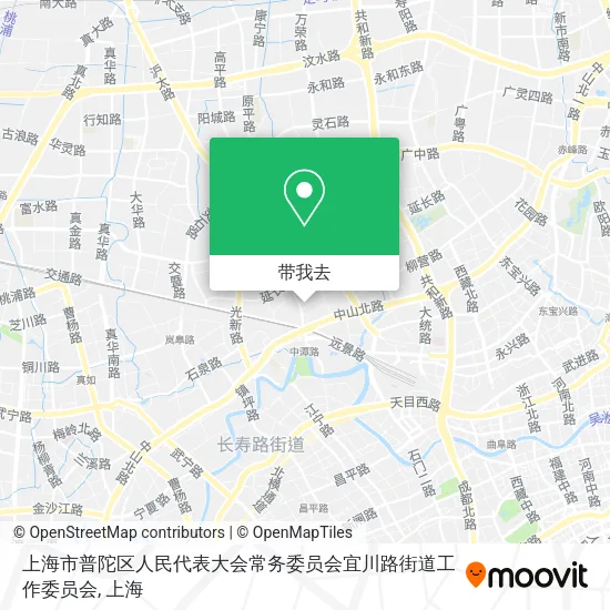 上海市普陀区人民代表大会常务委员会宜川路街道工作委员会地图