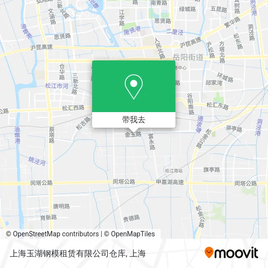 上海玉湖钢模租赁有限公司仓库地图