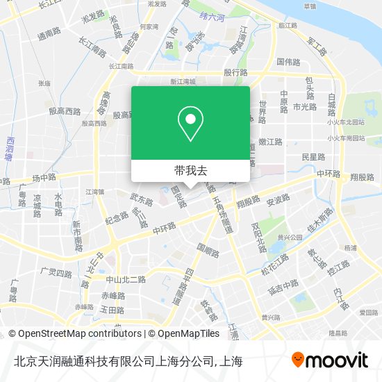 北京天润融通科技有限公司上海分公司地图