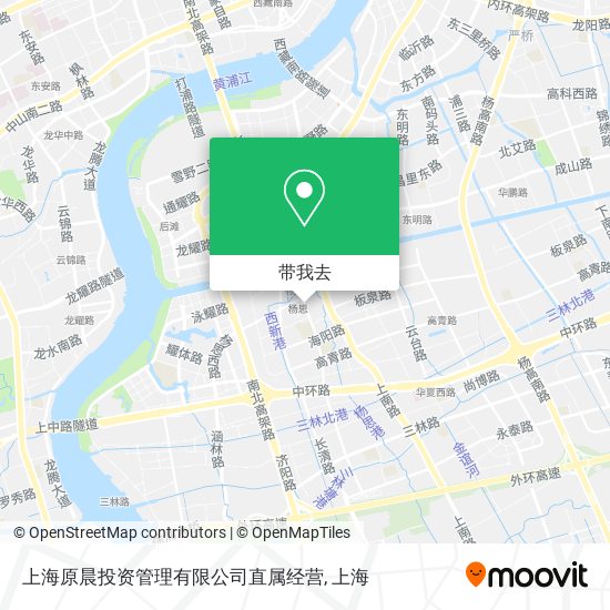 上海原晨投资管理有限公司直属经营地图