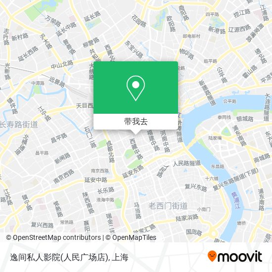 逸间私人影院(人民广场店)地图