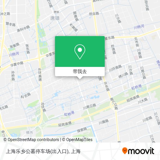 上海乐乡公墓停车场(出入口)地图