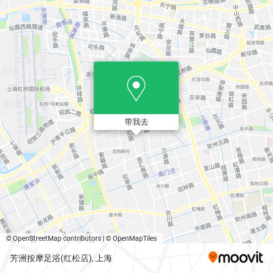芳洲按摩足浴(红松店)地图