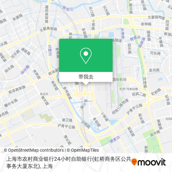 上海市农村商业银行24小时自助银行(虹桥商务区公共事务大厦东北)地图