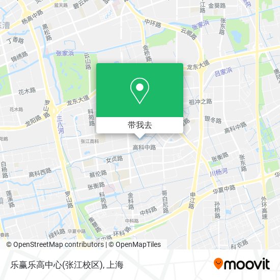 乐赢乐高中心(张江校区)地图