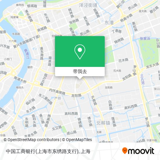 中国工商银行(上海市东绣路支行)地图