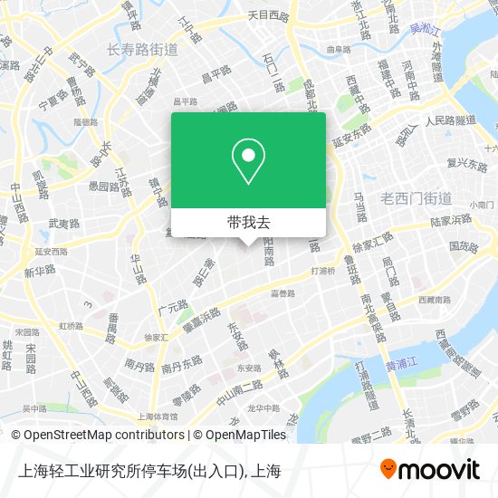 上海轻工业研究所停车场(出入口)地图