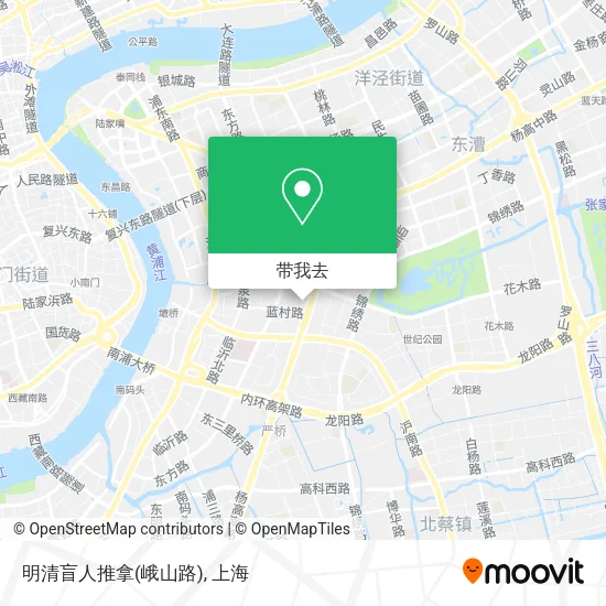 明清盲人推拿(峨山路)地图