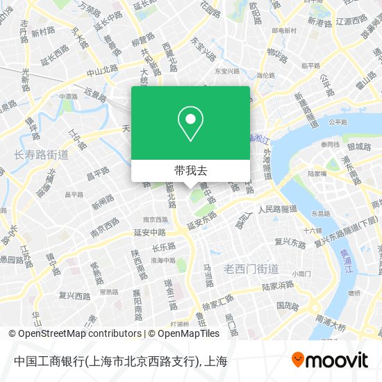 中国工商银行(上海市北京西路支行)地图