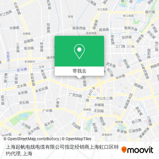 上海起帆电线电缆有限公司指定经销商上海虹口区特约代理地图