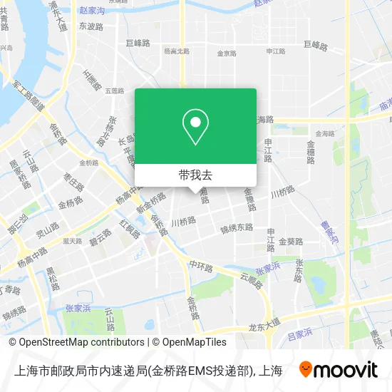 上海市邮政局市内速递局(金桥路EMS投递部)地图