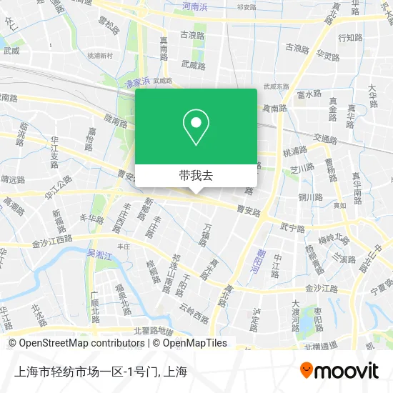 上海市轻纺市场一区-1号门地图