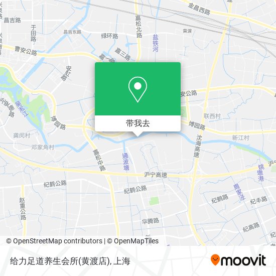 给力足道养生会所(黄渡店)地图