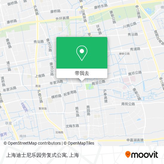 上海迪士尼乐园旁复式公寓地图