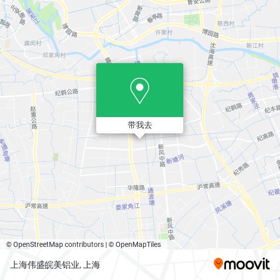 上海伟盛皖美铝业地图