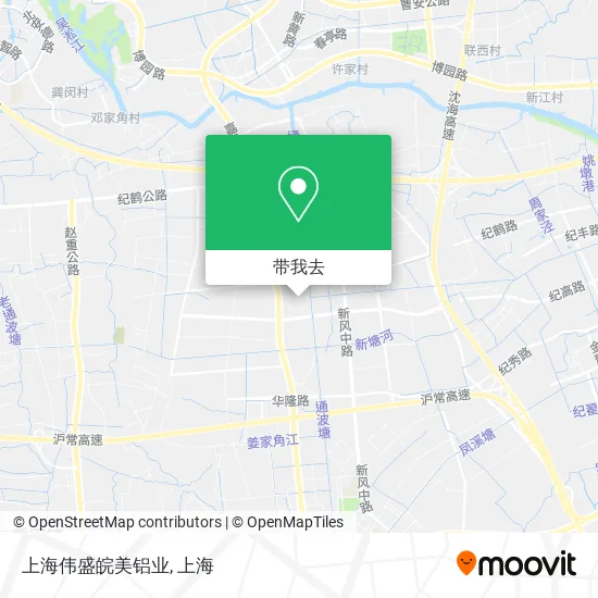 上海伟盛皖美铝业地图