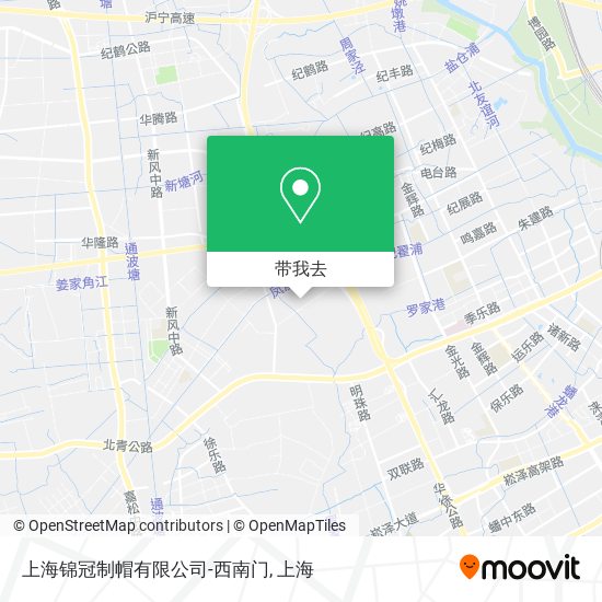 上海锦冠制帽有限公司-西南门地图