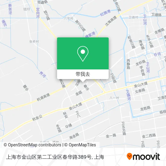 上海市金山区第二工业区春华路389号地图