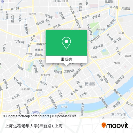 上海远程老年大学(阜新路)地图