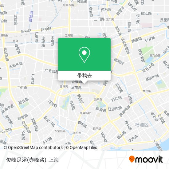 俊峰足浴(赤峰路)地图