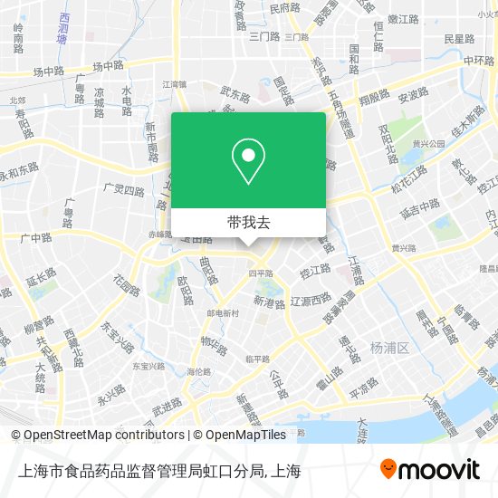 上海市食品药品监督管理局虹口分局地图