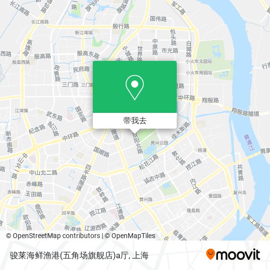 骏莱海鲜渔港(五角场旗舰店)a厅地图