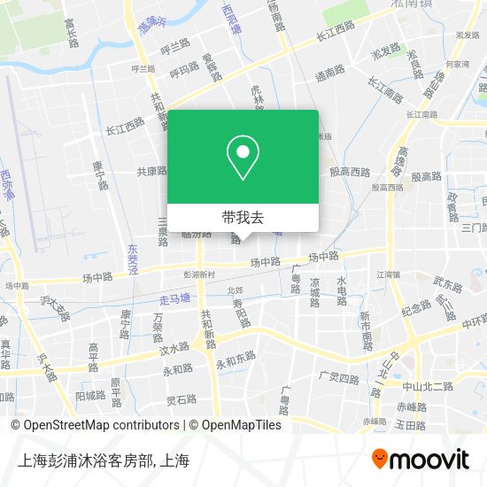 上海彭浦沐浴客房部地图