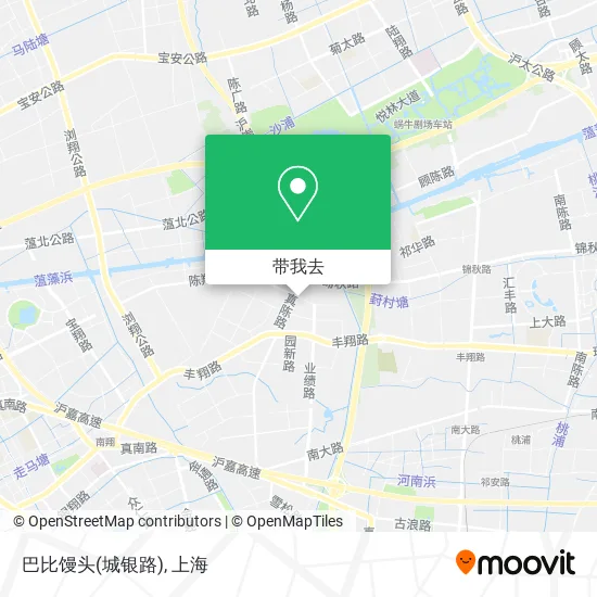 巴比馒头(城银路)地图