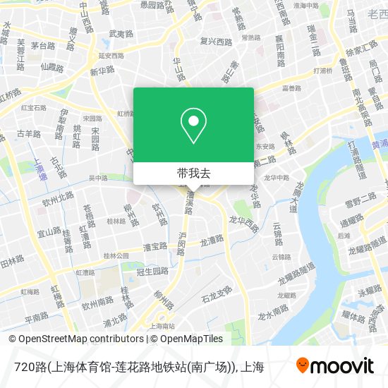720路(上海体育馆-莲花路地铁站(南广场))地图