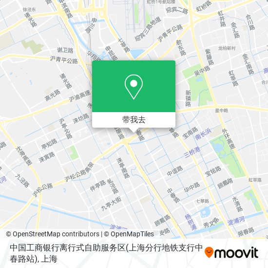 中国工商银行离行式自助服务区(上海分行地铁支行中春路站)地图