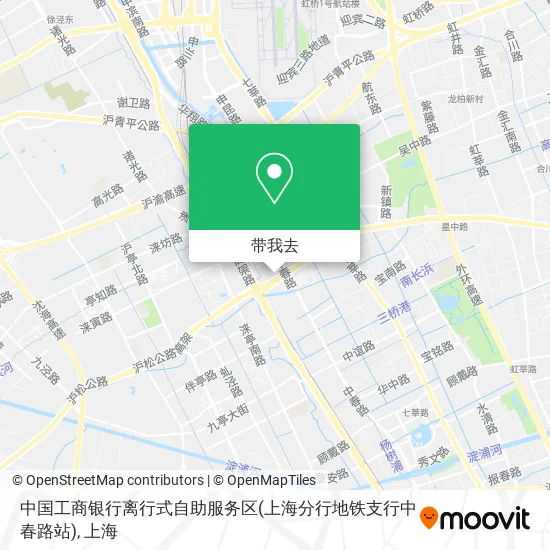 中国工商银行离行式自助服务区(上海分行地铁支行中春路站)地图