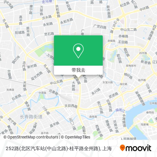 252路(北区汽车站(中山北路)-桂平路全州路)地图